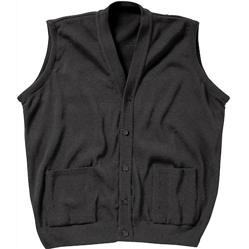 Cotton Valley Knitted Sleeveless Cardigan Black